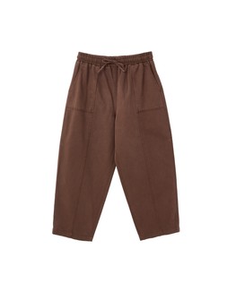 Chocolate Brown Denim Tie Waist Barrel Leg Jeans £70 €91