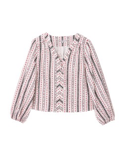 Monochrome Floral Tie Front V-Neck Blouse £58 €76