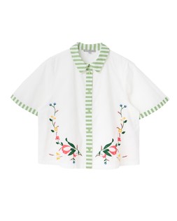 Ivory Stripe Collar Woven Shirt £65 €85