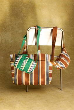 Abbie Brown & Blue Striped Tote Bag £42