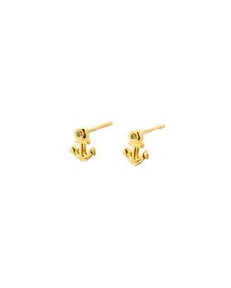 Akir Peridot Anchor Gold Plated Stud Earrings £22.50