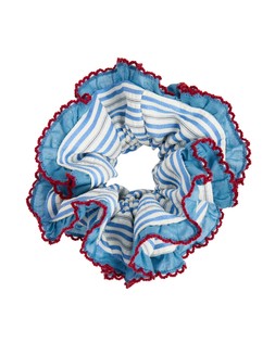 Alison Blue Stripe Frill Scrunchie £16.50 €21.50