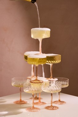 Amira Ribbed Champagne Saucers Set of Four £29.50