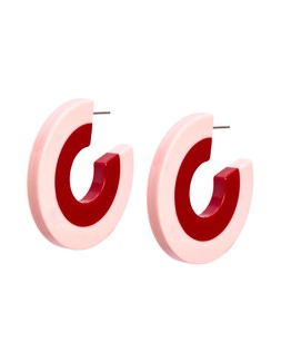 Aofie Resin Large Circular Hoop Earrings