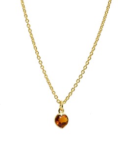 Auden Honey Quartz Heart Charm Gold Plated Pendant Necklace £42.00 €55.00