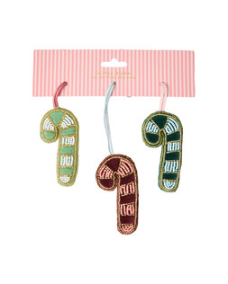 Beaded Candy Cane Christmas Tree Decorations Set of Three £16.50 €21.50