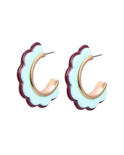 Belle Tipped Curved Edge Hoop Earrings