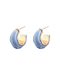 Bessie Blue Resin & Gold Tone Hoop Earrings £16.50 €21.50