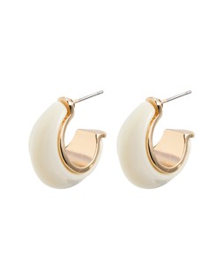 Bessie Cream & Gold Tone Hoop Earrings £16.50 €21.50
