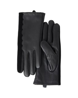 Black Scalloped Leather Gloves £45.00 €59.00