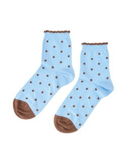 Blue & Brown Polka Dot Ankle Socks £8.50