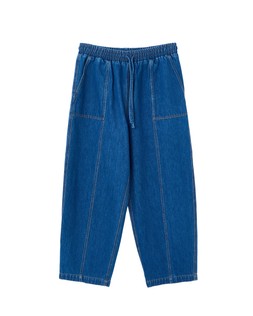 Blue Denim Tie Waist Barrel Leg Jeans £70