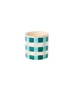 Blue Gingham Ceramic Plant Pot £12.50