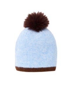 Blue Hat with Brown Pom £26.00 €34.00