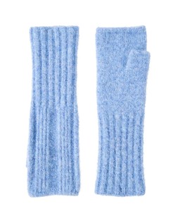 Blue Ribbed Fingerless Gloves £20.00 €26.00