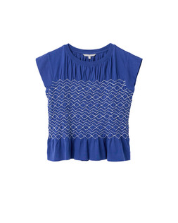Blue Smocking Sleeveless Top £48 €59