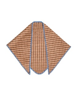 Brown Checked Knitted Triangle Scarf £28.00 €36.50