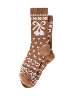 Brown & Cream Cherry Cosy Socks £12.50 €16.50