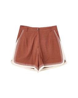 Brown & Ecru Side Stripe Shorts £60 €78