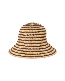 Brown & Natural Striped Straw Bucket Hat £28 €36.4