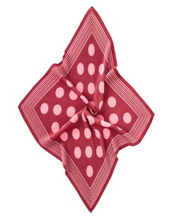 Burgundy & Pink Polka Dot Pleated Square Scarf £22.00 €29.00