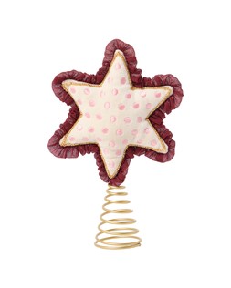 Burgundy Polka Dot Star Christmas Tree Topper £22.50 €29.50