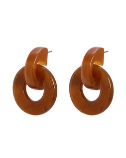 Cami Brown Resin Loop Drop Earrings £18 €23.50