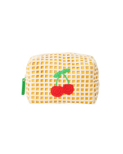 Cherry Crochet Yellow Makeup Bag £27.50
