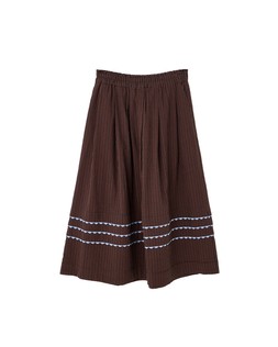 Chocolate Brown Gingham Midi Skirt £68 €89