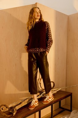 Chocolate Brown PU Trousers £68