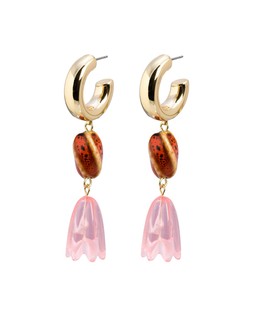 Claudia Resin Flower Drop Hoop Earrings £19.50 €25.50
