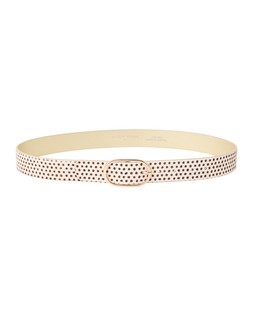 Cream & Brown Polka Dot Belt £35