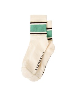 Cream & Green Sporty Socks £8.50
