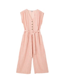 Cream & Red Stripd V-Neck Sleeveless Jumpsuit £85 €115