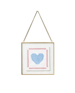 Cross Stitch Heart Wall Art £22.50