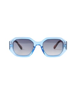 Crystal Blue & Faux Tortoiseshell Hexagonal Sunglasses £28