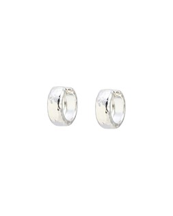 Dana Hammered Silver Plated Clicker Hoop Earrings £42
