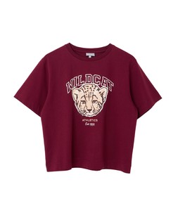 Dark Red Wild Cat Graphic T-Shirt £38 €49.50