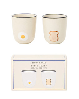Egg & Toast Ceramic Egg Cups £15.00 €19.50
