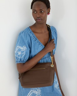 Elsie Chocolate Brown Slouch Crossbody Bag £58 €76