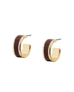 Ember Brown Enamel Hoop Earrings £12.50 €16.50