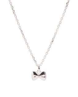 Farfalle Pasta Bow Charm Silver Pendant Necklace £45