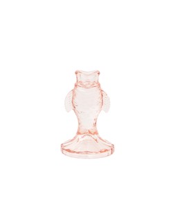 Fish Pink Glass Candlestick Holder £7.50