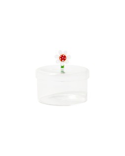 Flower Clear Glass Storage Pot £8