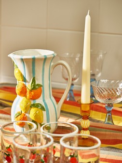 Fruit Blue Striped Ceramic Jug £39.5