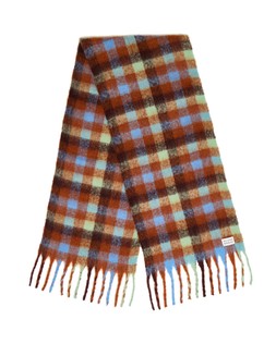 Green & Brown Checked Knitted Heavyweight Scarf £38.00 €49.50