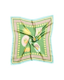 Green & Brown Fruit Postcard Print Square Scarf £20 €26