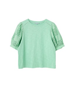 Green Embroidered Puff Sleeve Top £42 €55