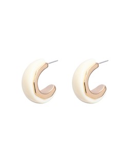 Janie Cream Resin & Gold Tone Hoop Earrings £18.00 €23.50