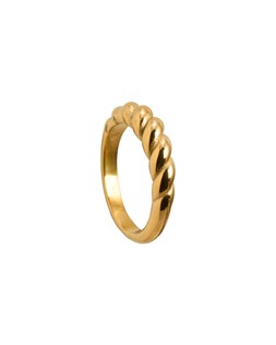 Jolie Gold Tone Waterproof Twist Detail Statement Ring £29.50 €38.50